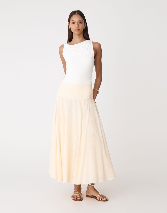 Forcast - Cici Bamboo Twist Shoulder Top