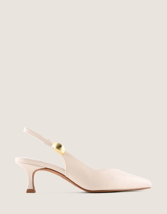 Shelly Shen - Gracie Low Heels White Leather