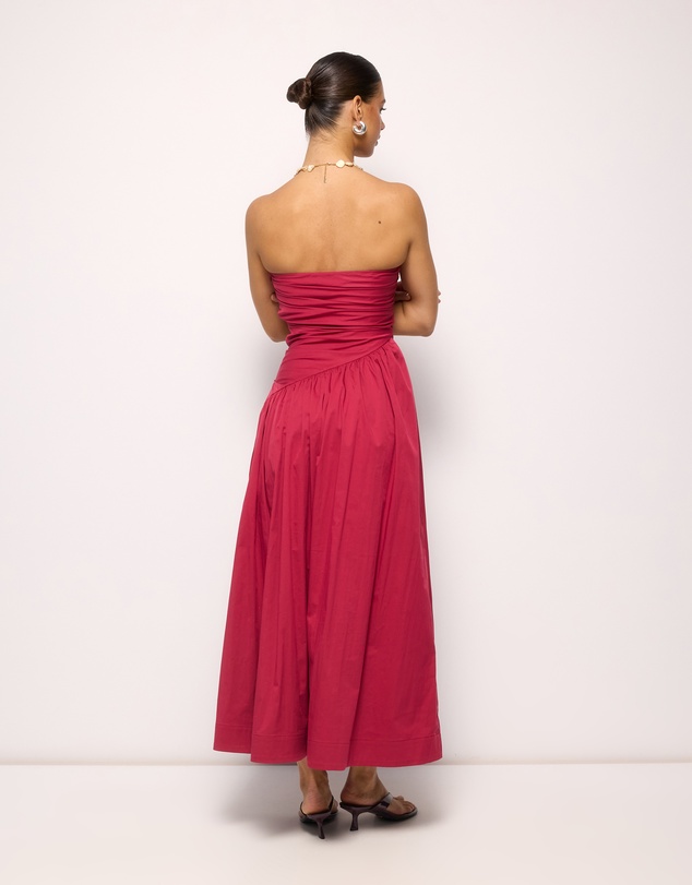 AERE - Kiera Strapless Midi Dress