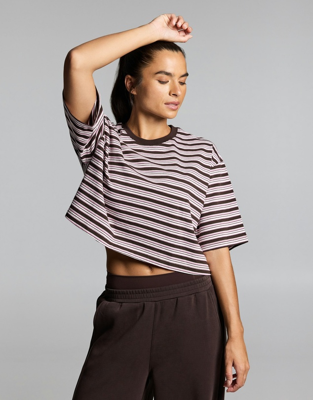 Rockwear - Stripe Boxy Hip Length Tee