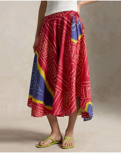 Polo Ralph Lauren - Print Cotton Wrap Skirt