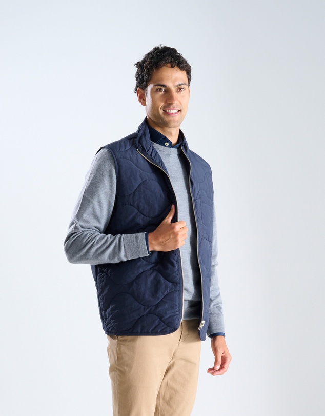 3 Wise Men - 3 Wise Men Quilted Vest - Navy