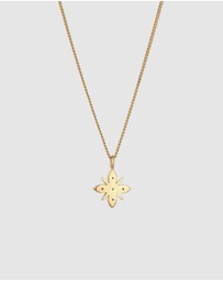 Elli Jewelry - Necklace Snowflake Diamond Pendant 925 Sterling Silver Vermeil