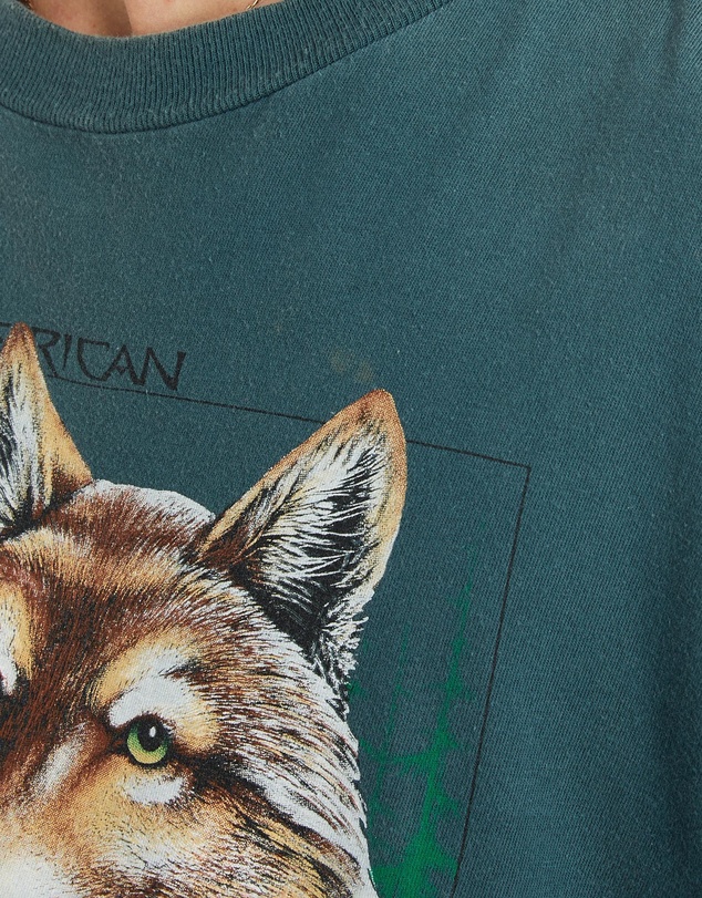 Vintage by The Real Deal - Pre Loved - Vintage 90s Timber Wolf Wildlife Tee