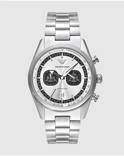 Emporio Armani - Silver Tone Chronograph Watch