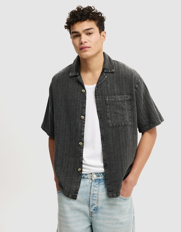 Cotton On - Washed Box Fit Short Sleeve Shirt