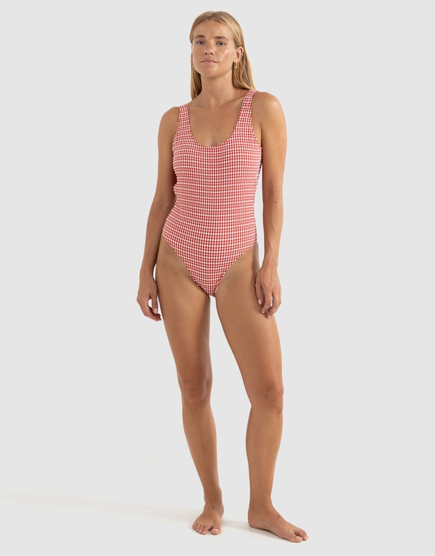 Rhythm - Lola Check Scoop Neck One Piece Swimsuit