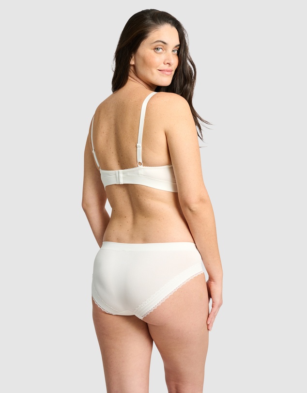 Sans Complexe - Agathe Ribbed Lace Trim Classic Brief