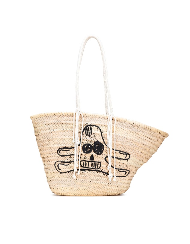 Pre-Loved by Azura Reborn - Pre-Loved Andre Butzer Large Raffia Classic Wanderer Embroidered Shopping Tote