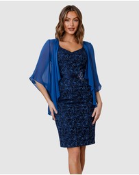 Tania Olsen Designs - Leilani Shawl Cocktail Dress