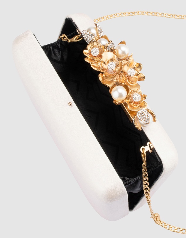 Olga Berg - Gabriel Pearl Embellished Clutch