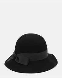 Morgan & Taylor - Julietta Wool Felt Cloche Hat in Black
