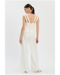 Bardot - Serafina Linen Mid Rise Pant