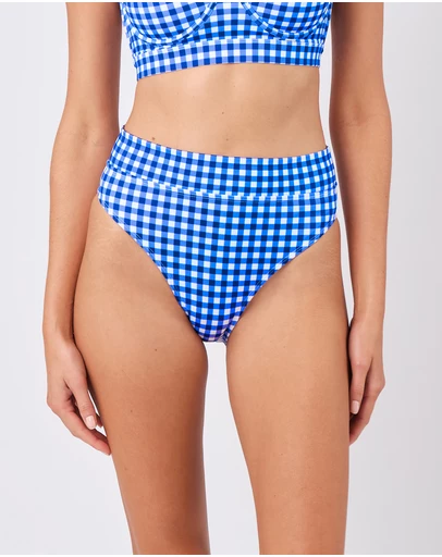 UNE PIECE - High-Cut High-Waisted Bikini Bottom