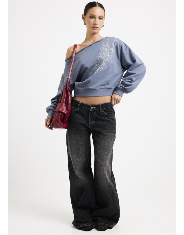 Neon Hart - Cisco Scripted Off Shoulder Top