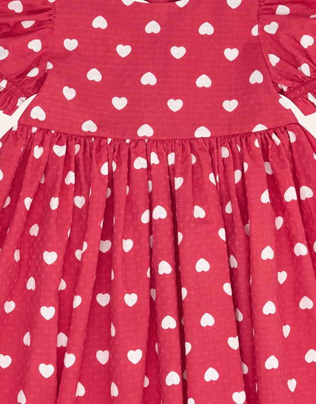 Huxbaby - I Heart You Puff Sleeve Dress - ICONIC EXCLUSIVE - Babies-Kids