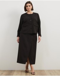 Atmos&Here Curvy - Sorelle Split Detail Midi Skirt