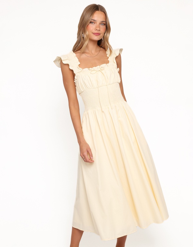 Petal & Pup - Bronte Midi Dress - Butter Yellow