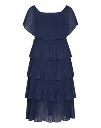 City Chic - Plus size Night Garden Print Midi Dress - navy