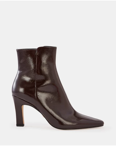 Wittner - Loz Crinkle Patent Leather Ankle Boots