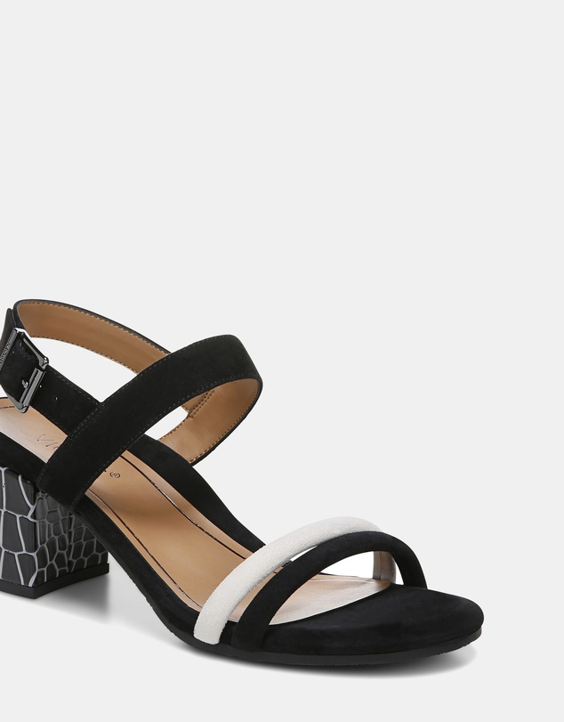 Vionic - Paula Block Heel - Black/White