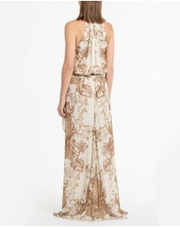 Carla Zampatti - Renaissance Georgette Halter Dress