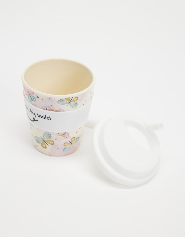 itti bitti - 240ml Reusable Baby Cino Cup With 1 Straws - Butterfly