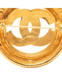 Pre-Loved by Azura Reborn - Pre-Loved Gold Plated CC Spring Round Brooch