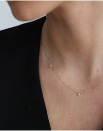 Luna Rae - Solid Gold - Petite Diamond Necklace Trio