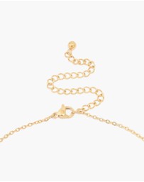 Lovisa - Waterproof Gold Plated Stainless Steel Mini Bubble Letter M Necklace