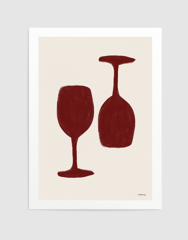 Olive et Oriel - Wine Time by Tara Royle Art Print