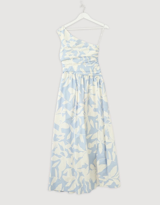 Revibe - Repaired Shona Joy Mamounia Asymmetrical Gathered Maxi Dress - AU 6