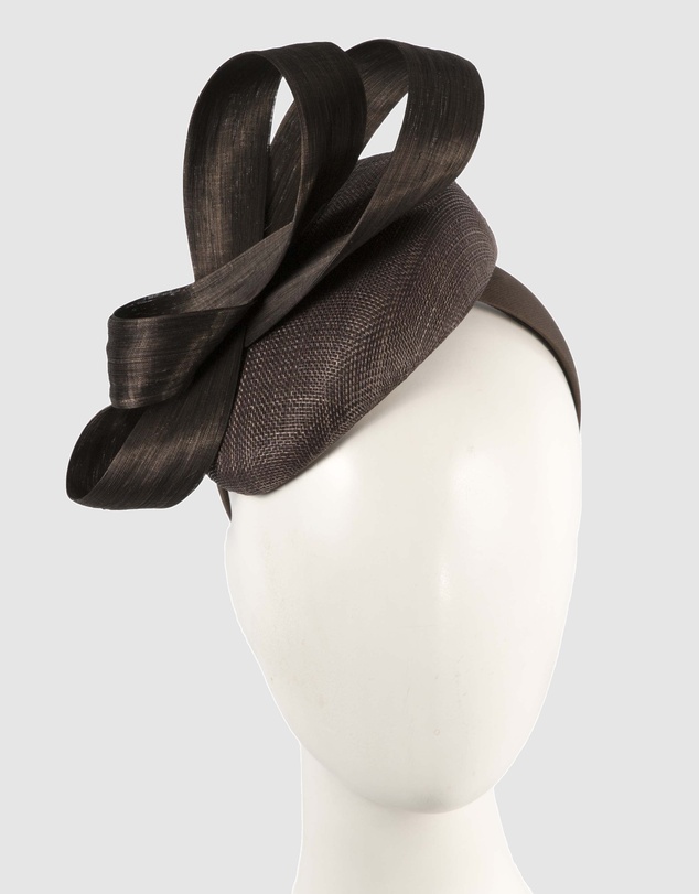 Max Alexander - Chocolate Pillbox Racing Fascinator