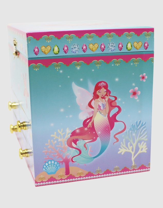 Pink Poppy - Shimmering Mermaid Medium Musical Jewellery Box