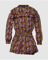Quapi - Kae Long Sleeve Floral Dress - Kids-Teens