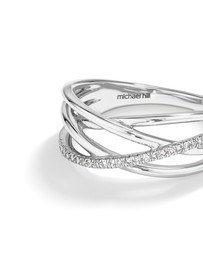 Michael Hill - Ring with 0.10 Carat TW of Diamonds in Sterling Silver