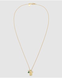 Elli Jewelry - Necklace Pendant Zirconia 925 Sterling Silver Gold-Plated