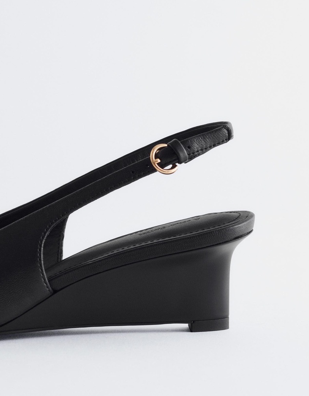 & Other Stories - Leather Wedge Slingback Pumps