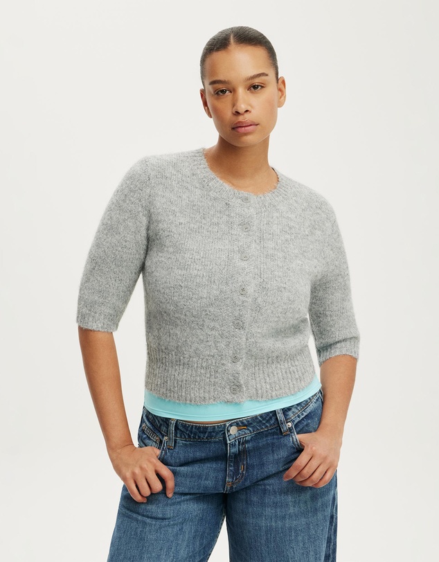 Cotton On - Short Sleeve Fluffy Cardi