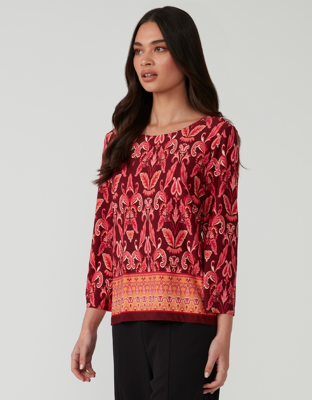 Stella - Pink Cherry Blossom Tunic Top