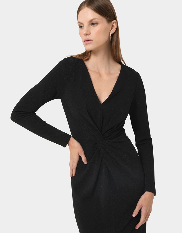 Forcast - Giada Twist Knit Glitter Dress