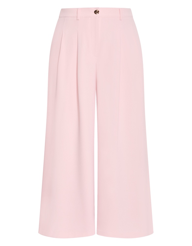 City Chic - Plus size Abbie Gold Hardware Wide Leg Pant - heavenly pink