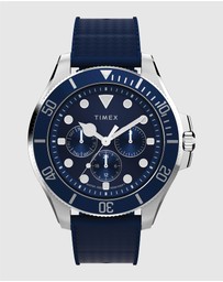 TIMEX - Harborside Coast Multifunction 43mm Synthetic Rubber Strap Watch