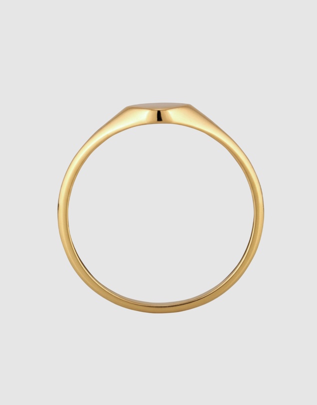 Elli Jewelry - Ring Signet 925 Sterling Silver Gold-Plated