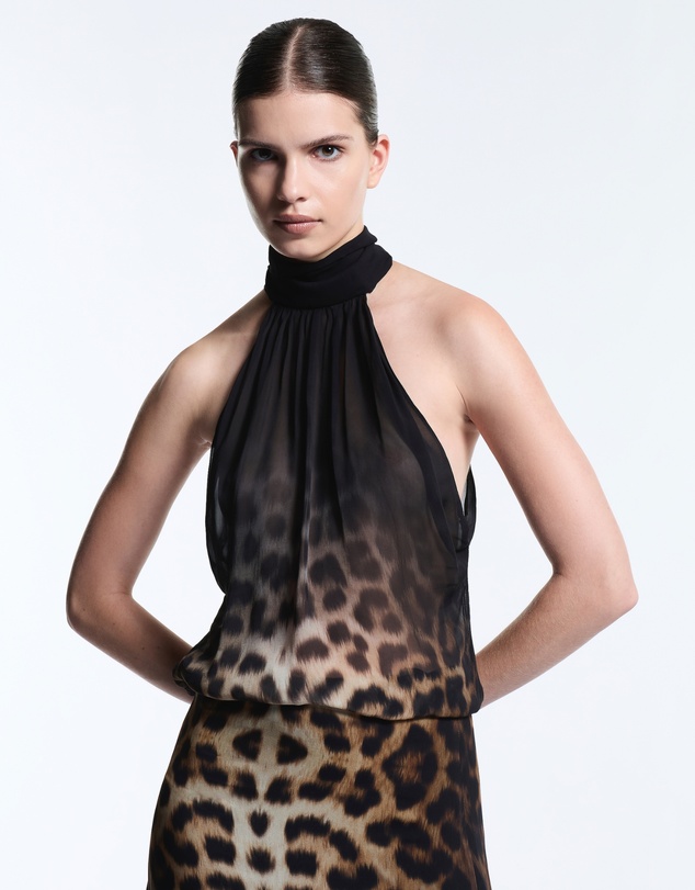 Muma World - Barbary Leopard High Neck Top