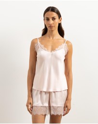 Atmos&Here - Pearl Cami & Shorts Lace Trim Sleep Set