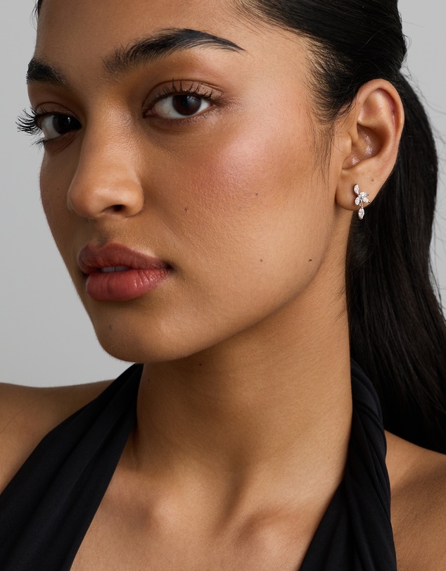 Michael Hill - Cubic Zirconia Vine Stud Earrings in Sterling Silver