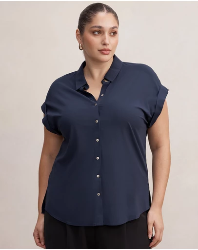 Forever New Curve - Tia Curve Collar Button Shirt