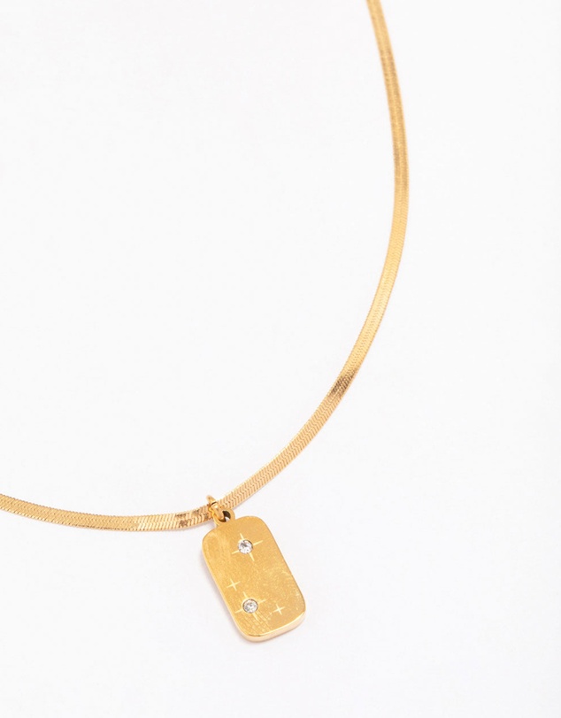 Lovisa - Waterproof Gold Plated Stainless Steel Stars Night Pendant Necklace
