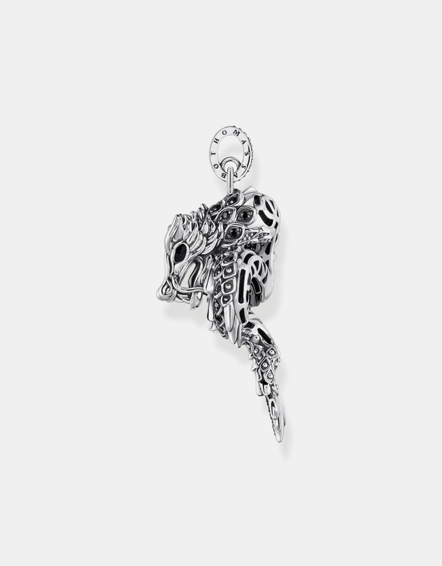 THOMAS SABO - Dragon pendant with black zirconia & cold enamel